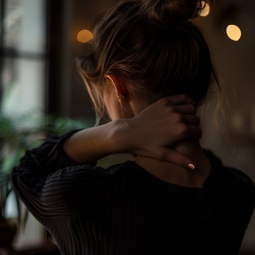 Vrouw met last van whiplash